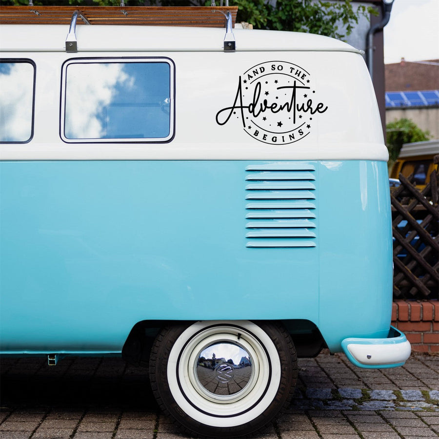 Caravan and adventure vinyl stickers