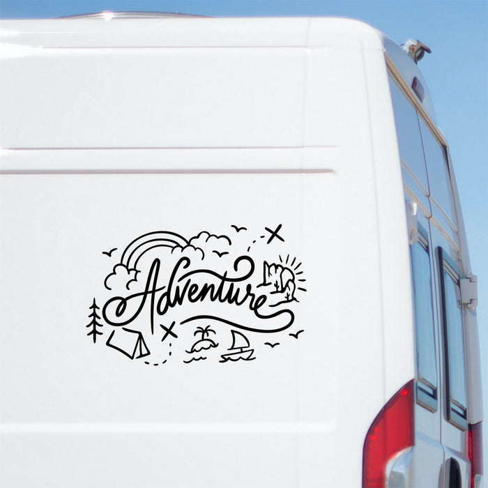 Adventure Sticker caravan sticker image 1