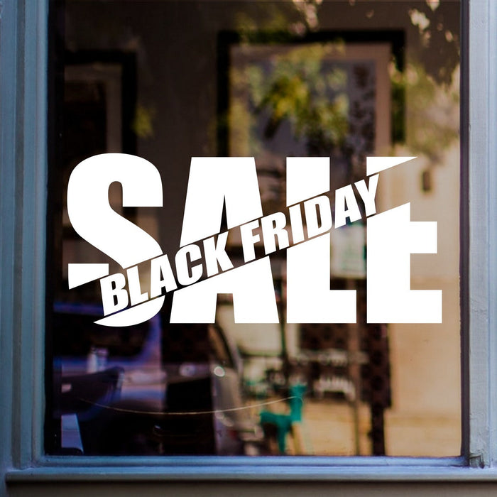 Black Friday Sale Shop Window Sticker vinyl window sticker mockup