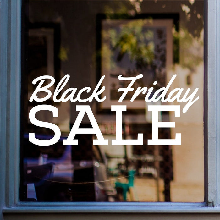 Black Friday Sale Shop Window Sticker vinyl window sticker mockup