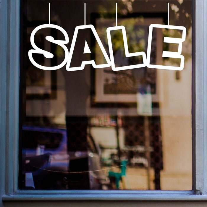 Sale Shop Window Sticker display mockup
