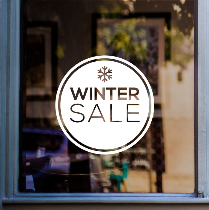 Winter Sale shop window sticker retail display