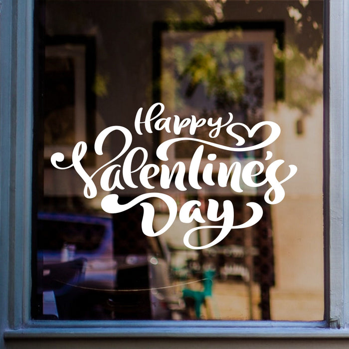 Happy Valentine's Day Shop Window Sticker display mockup