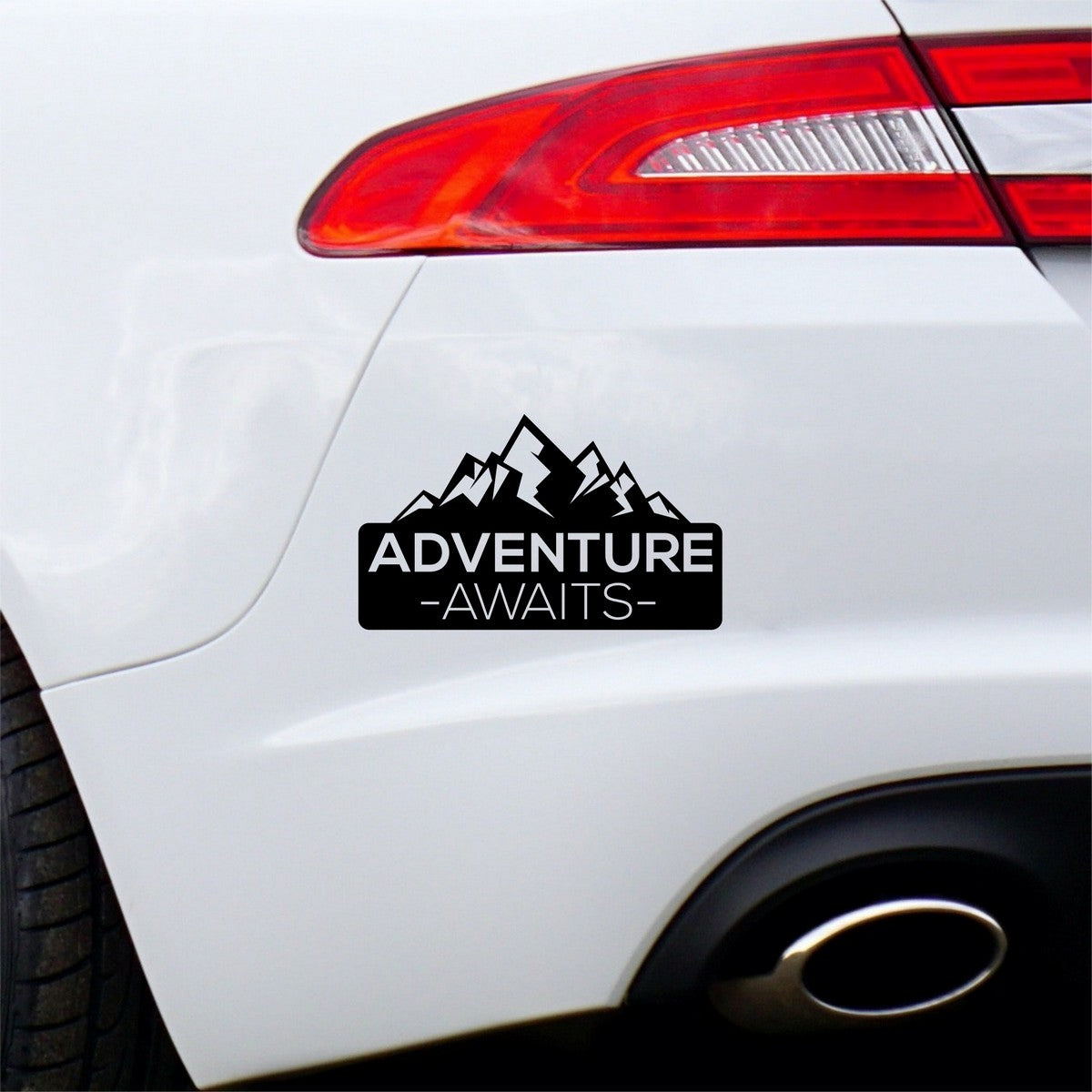Adventure Awaits Mountain Car Sticker – 38k Vinyl Graphics