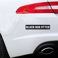 Black box fitted car bumper sticker