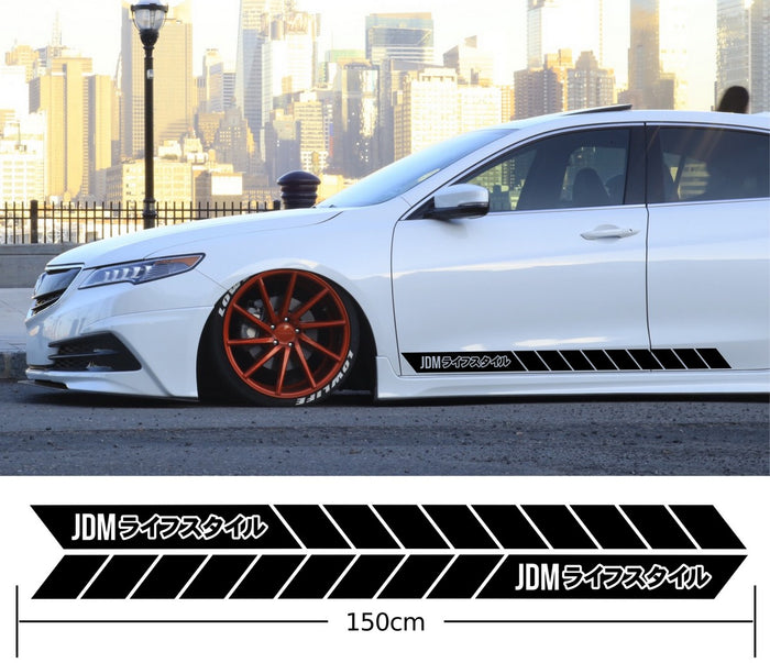 JDM Lifestyle Kanji Side Stripes Stickers Decals