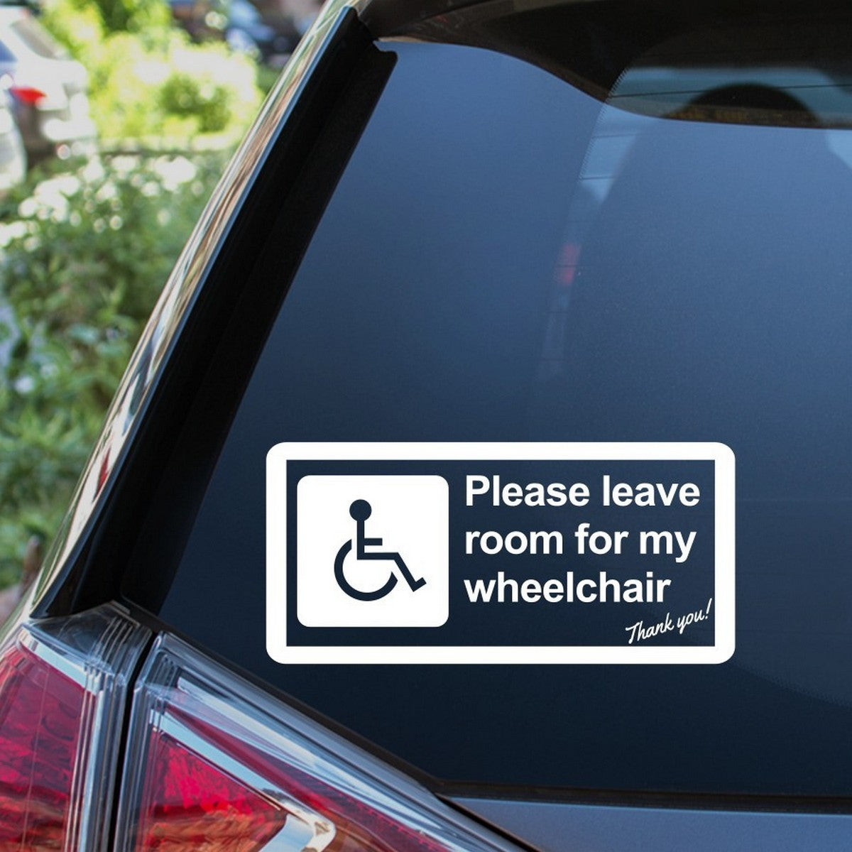 XTRAYXRAY Handicap Parking Decal Sticker - 4PC Wheelchair Symbol Window/Bumper Decal