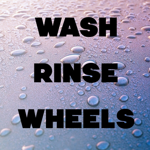 WASH RINSE WHEELS Car Washing Valeting Bucket Stickers