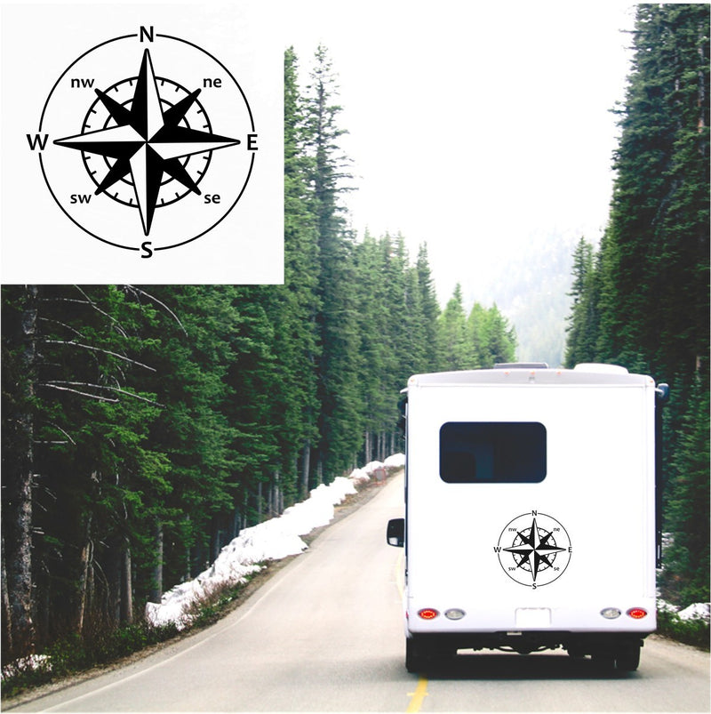 Compass Large Car Van Campervan Sticker Decal