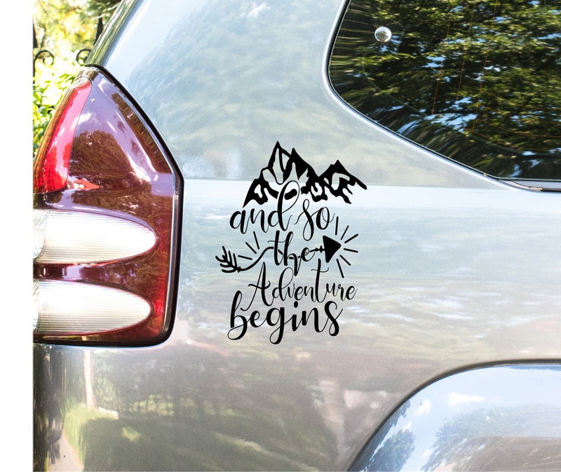 And So The Adventure Begins Car Sticker Adventure Decal