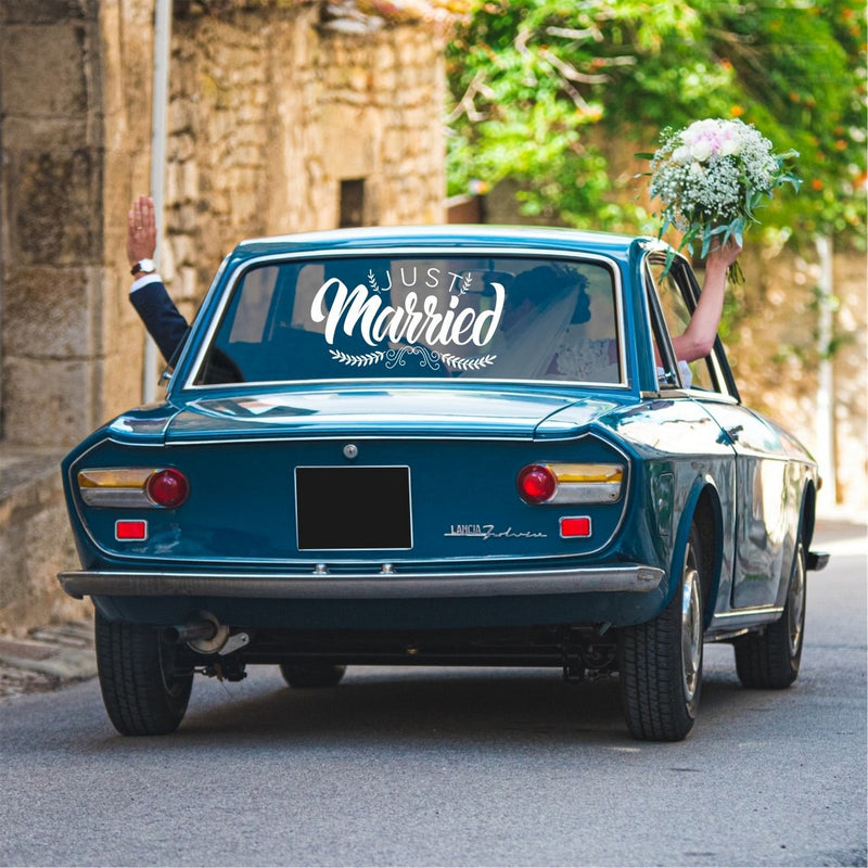 Just Married Car Window Sticker Wedding Day Decoration