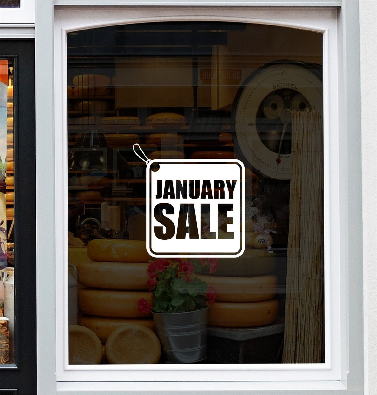 January Sale Tag Shop Window Sticker source gallery image 2