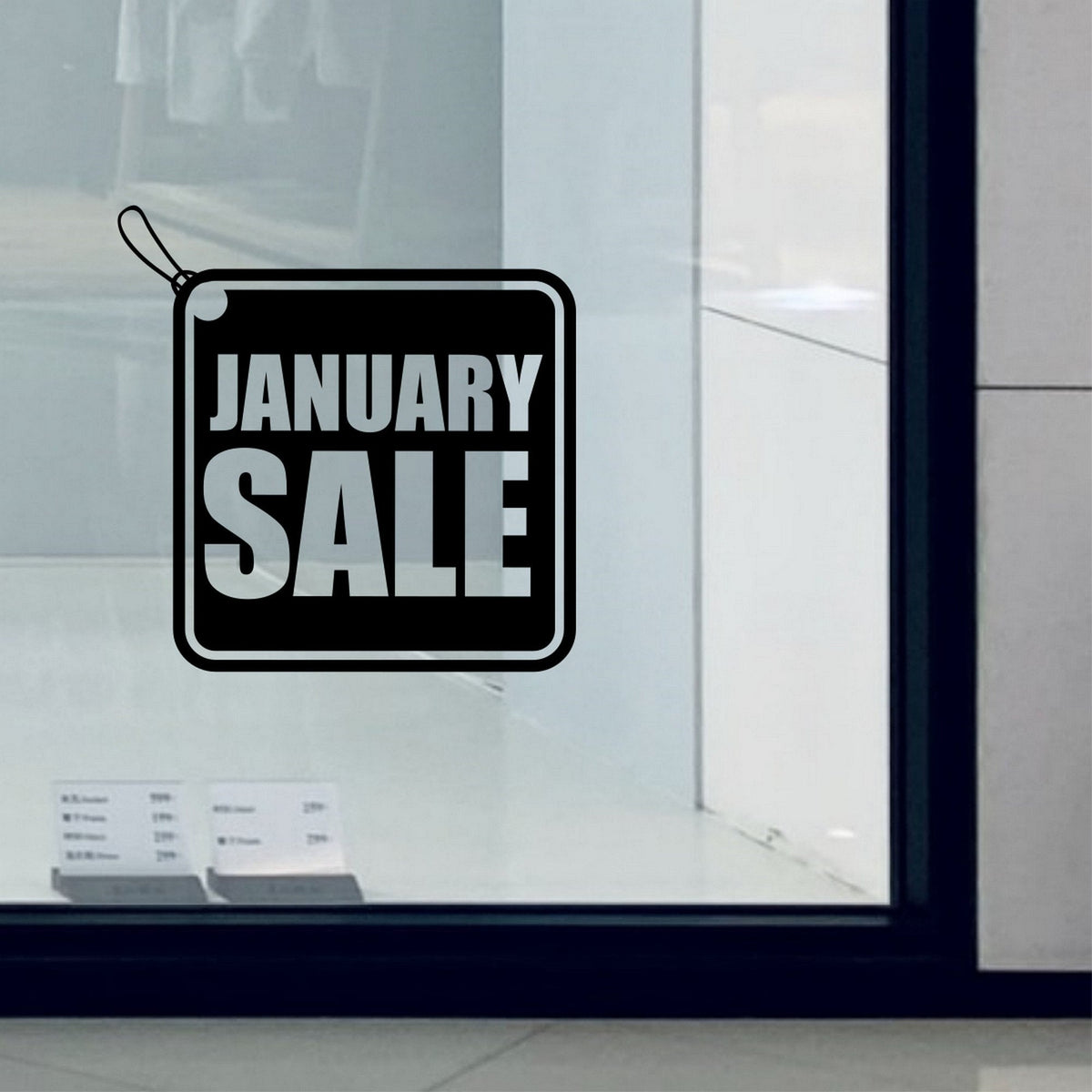 January Sale Tag Shop Window Sticker source gallery image 4