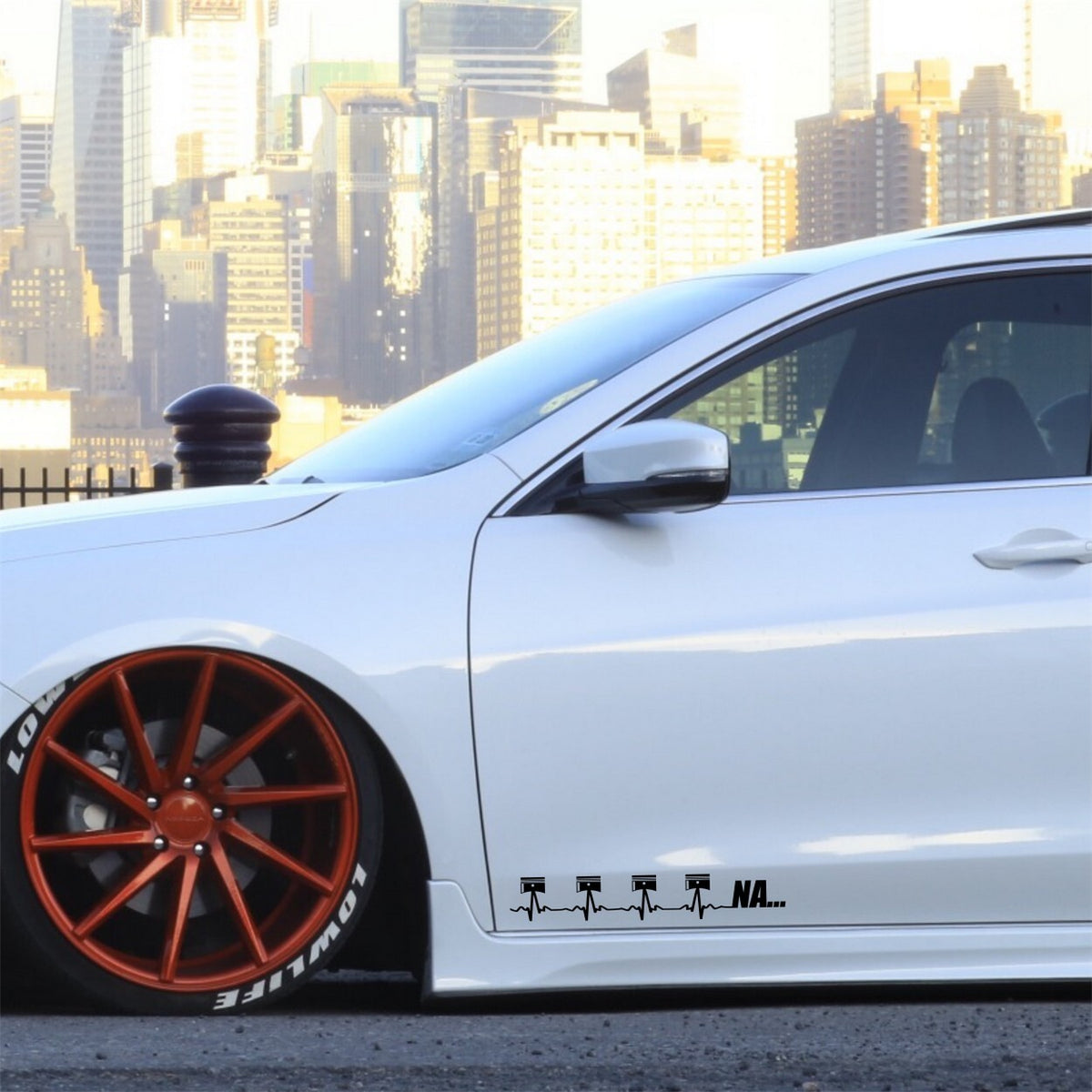 4 Cylinder Naturally Aspirated Windscreen decal — example vehicle placement 2.