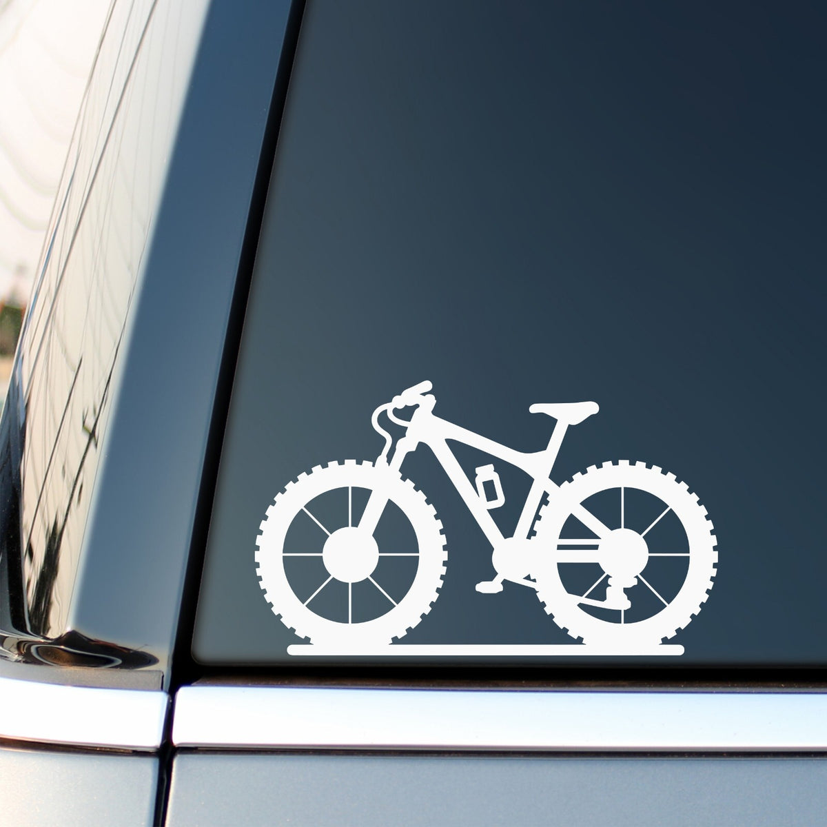 Mountain Bike vinyl car sticker additional product view.