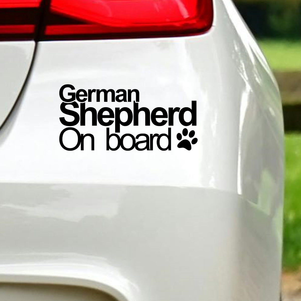 German Shepherd On Board vinyl car sticker additional product view.