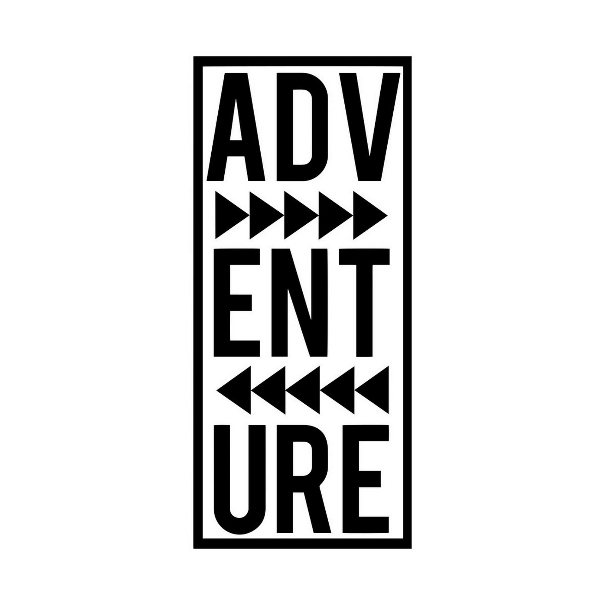 Adventure caravan sticker black vinyl artwork