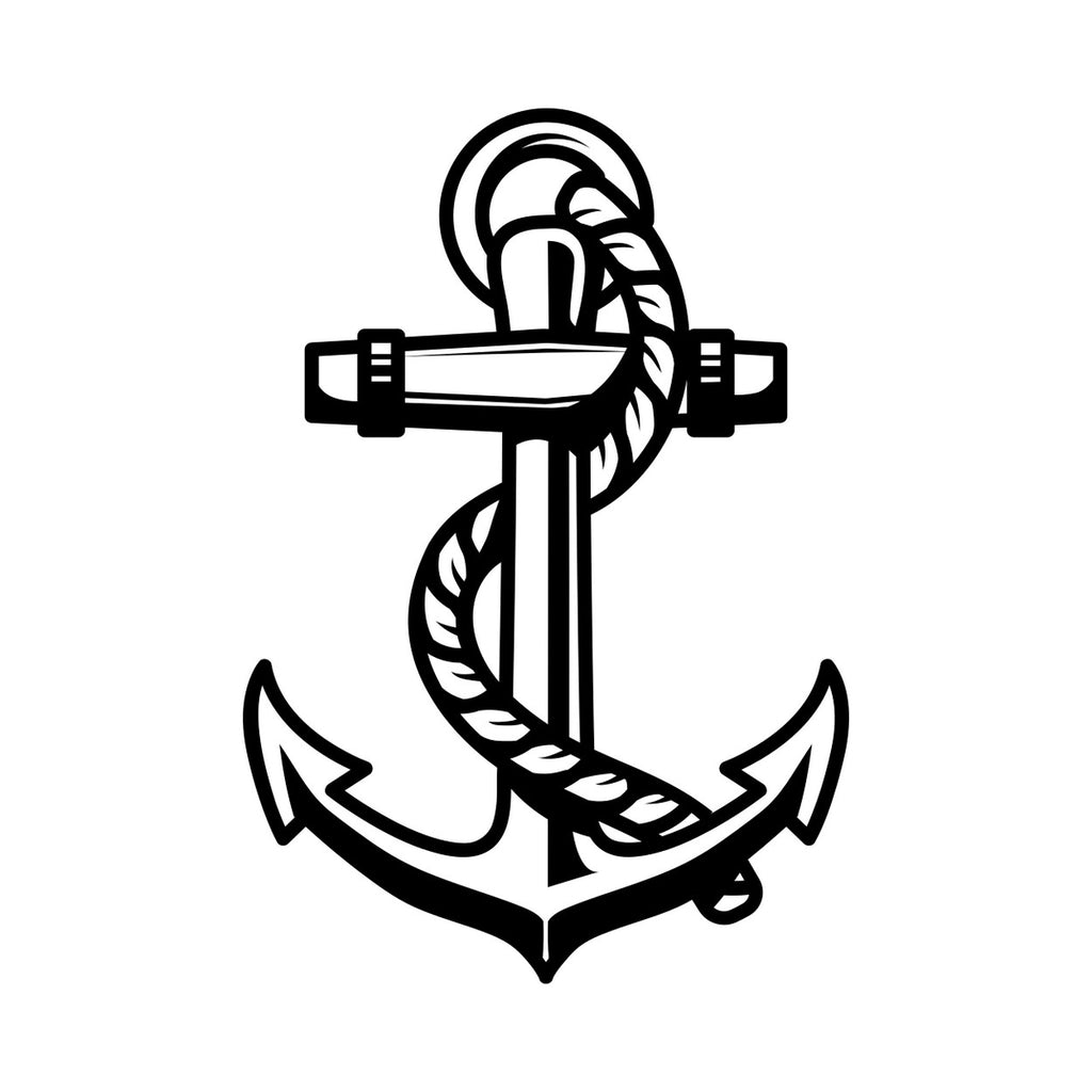 Anchor Sticker – black vinyl decal artwork