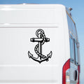 Anchor Sticker – decal shown on a white campervan