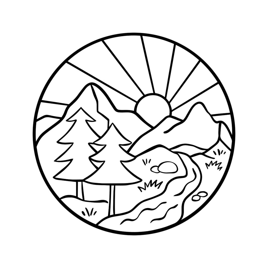 Mountain landscape vinyl decal artwork