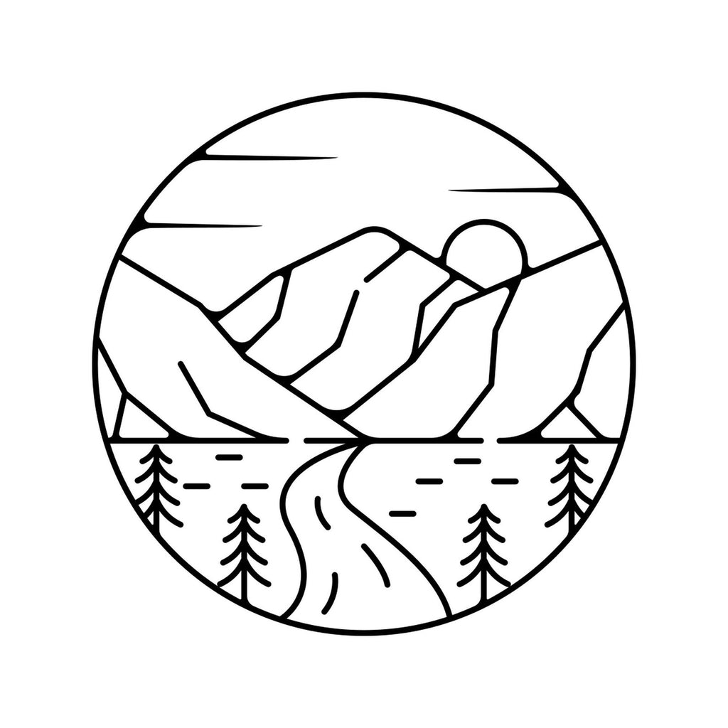 Mountains Landscape Scene Sticker