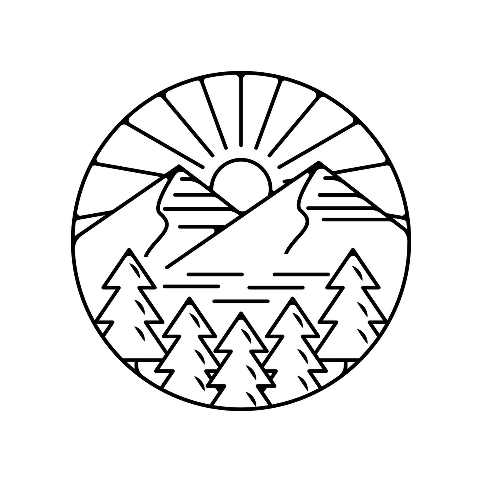Forest Landscape Scene Sticker