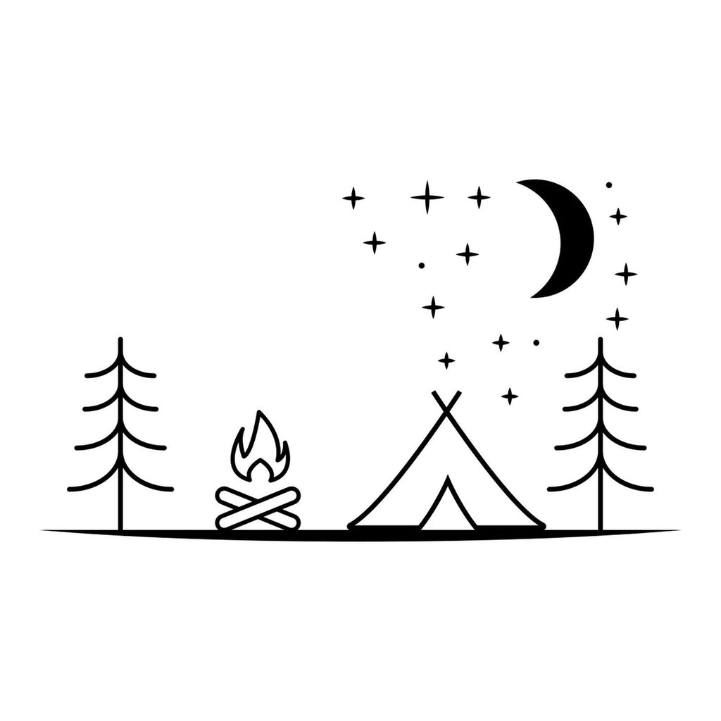 Camping Under The Stars caravan sticker image 2