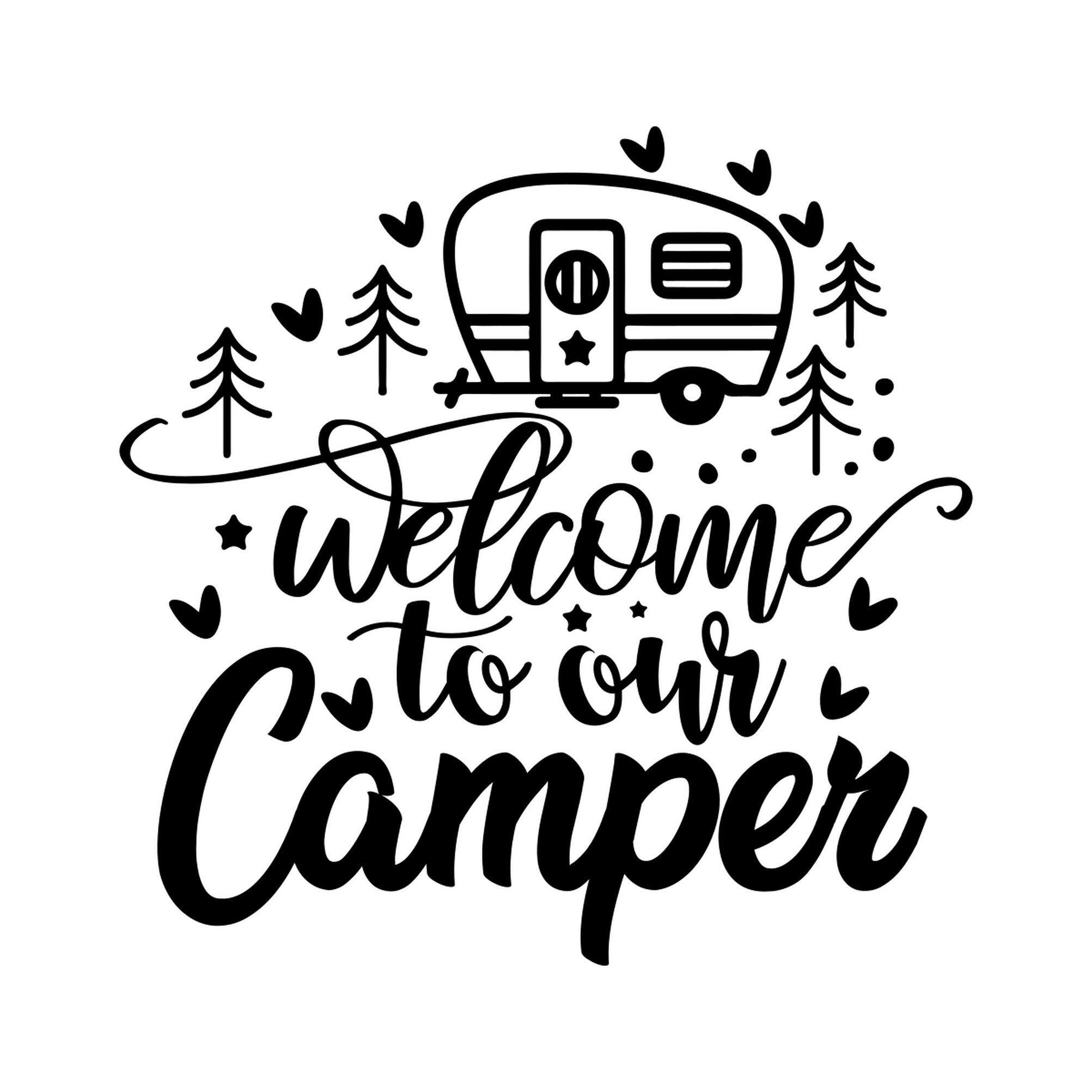 Welcome To Our Camper Sticker caravan sticker image 3