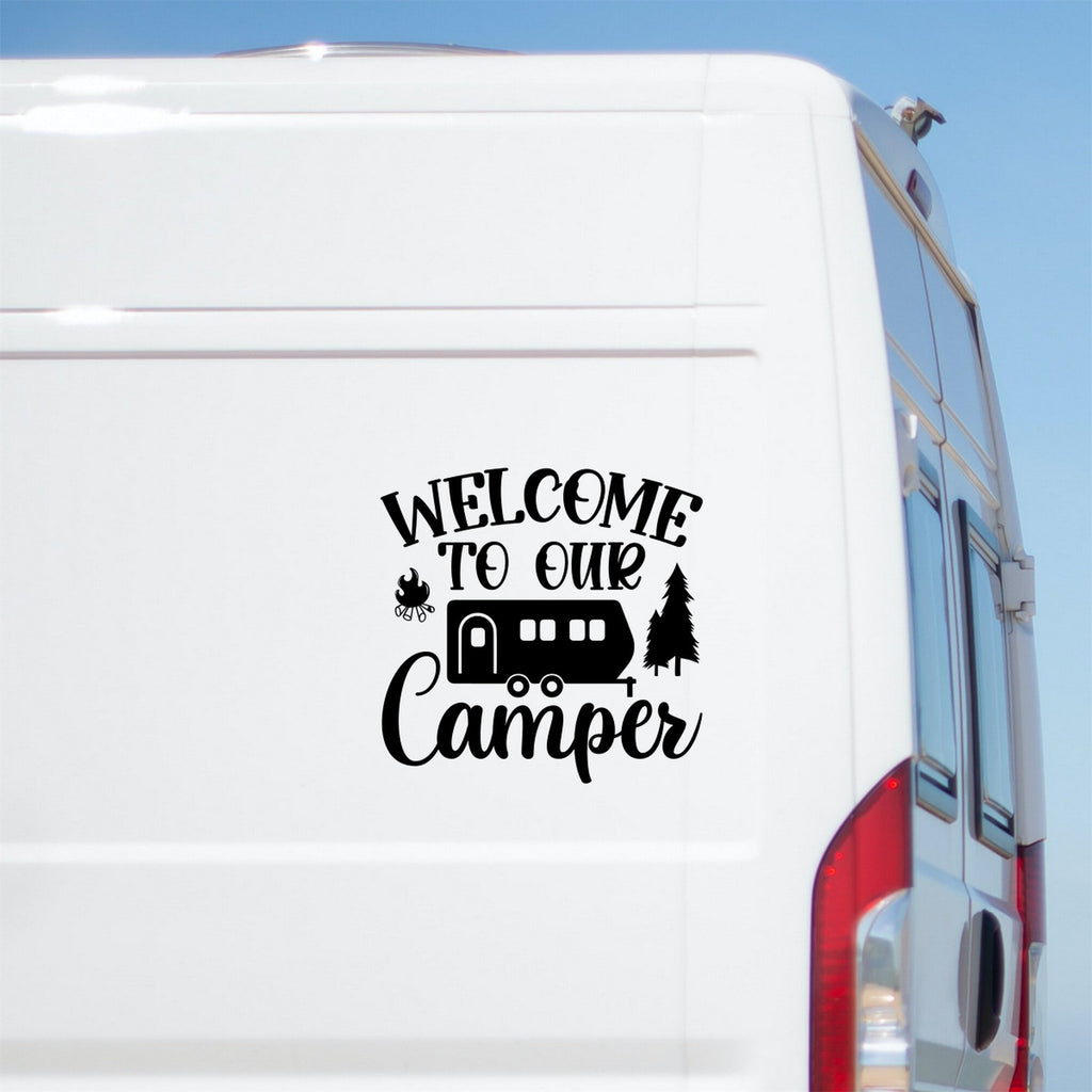 Welcome To Our Camper Sticker caravan sticker image 1