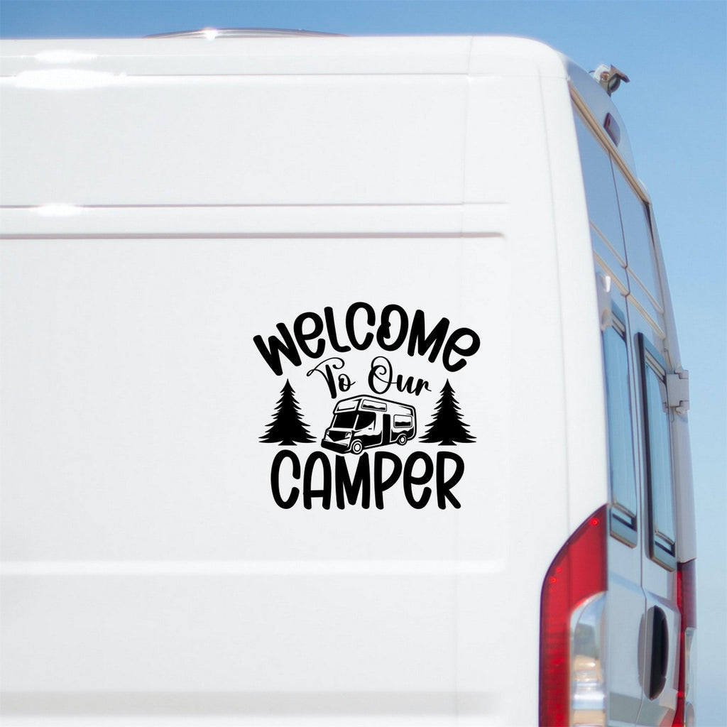 Welcome To Our Camper Decal caravan sticker image 1