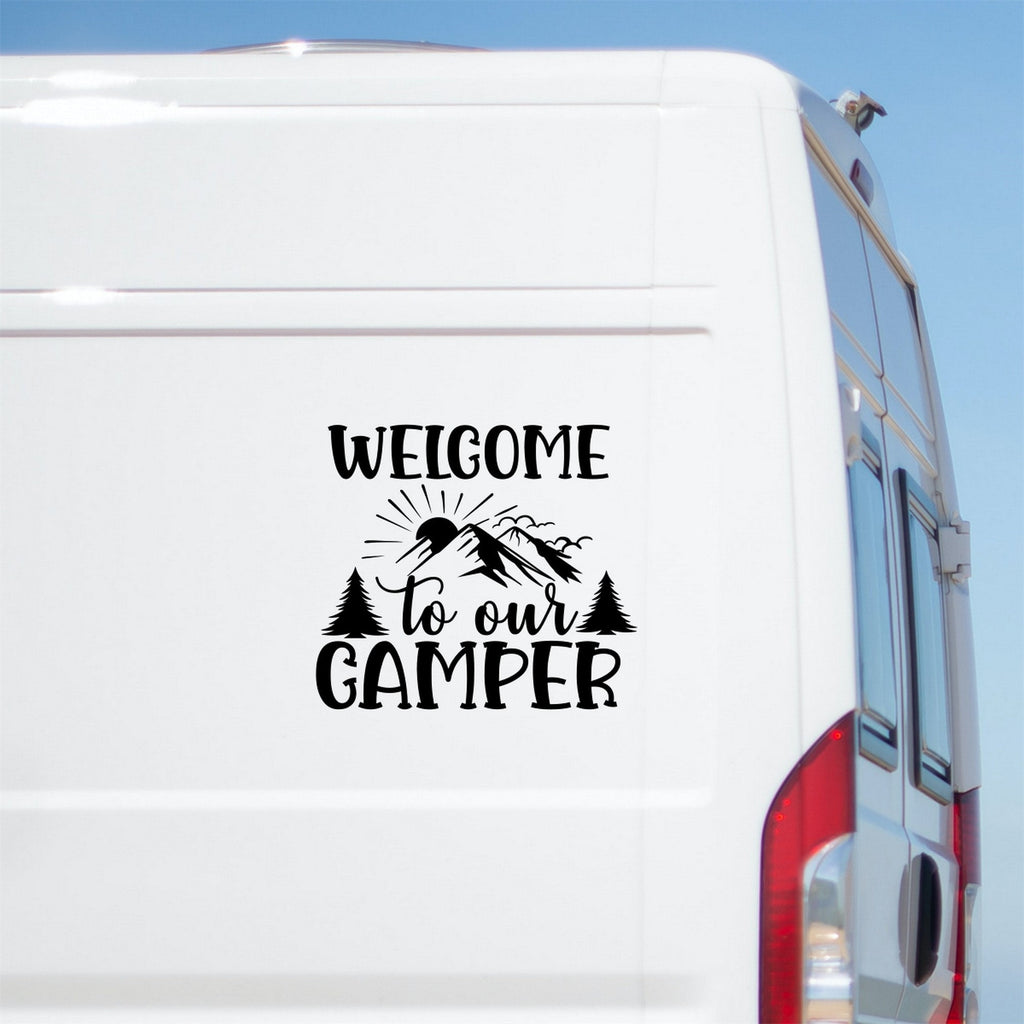 Welcome To Our Camper Sticker caravan sticker image 1