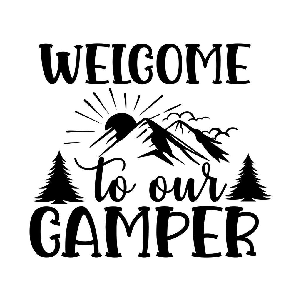 Welcome To Our Camper Sticker caravan sticker image 2