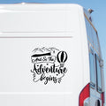 Large Camper Caravan Motorhome Sticker And So The Adventure Begins Car Truck RV Bodywork Decal caravan sticker image 1