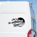 Large Camper Van Caravan Motorhome Sticker And So The Adventure Begins Car Truck RV Bodywork Decal caravan sticker image 1