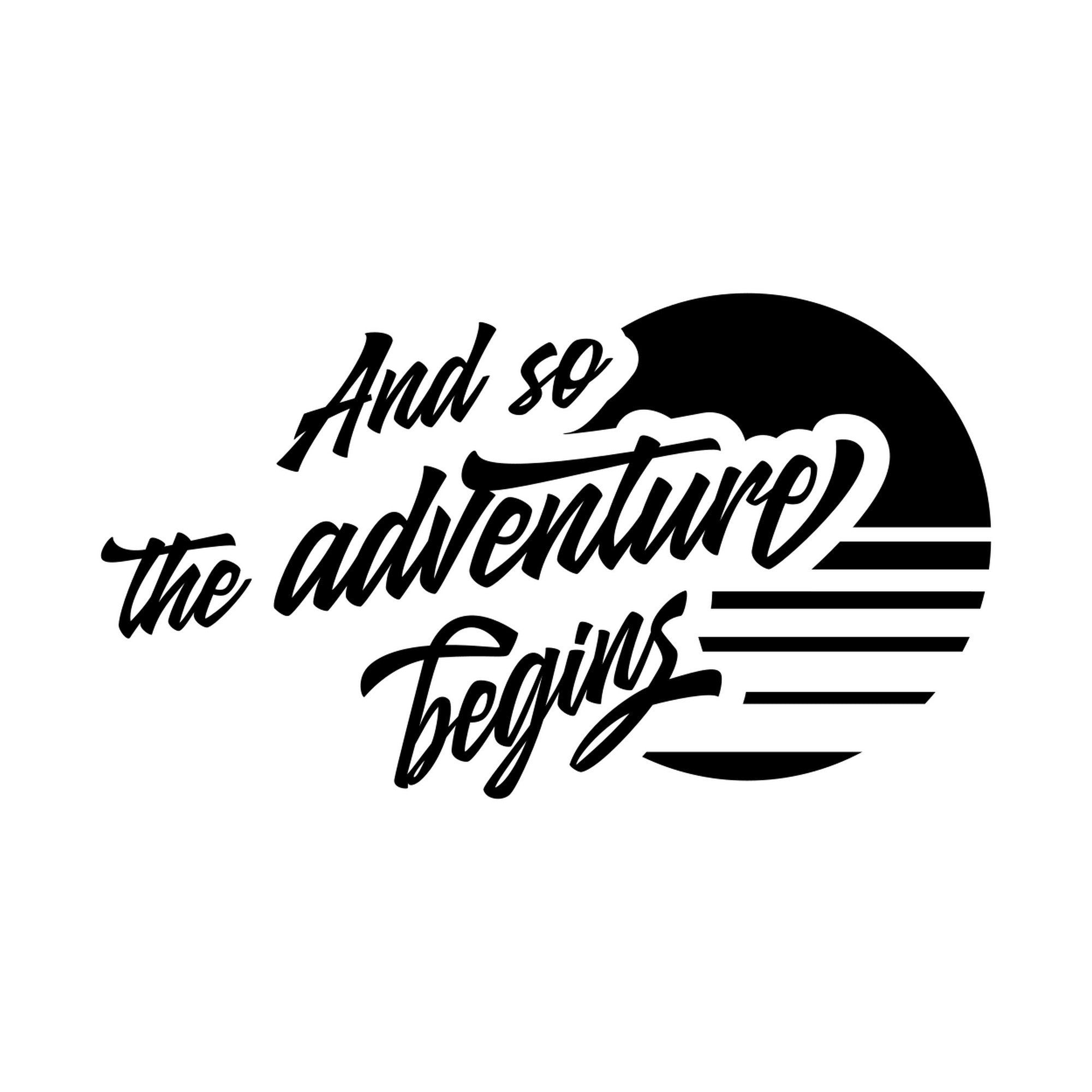 Large Camper Van Caravan Motorhome Sticker And So The Adventure Begins Car Truck RV Bodywork Decal caravan sticker image 2