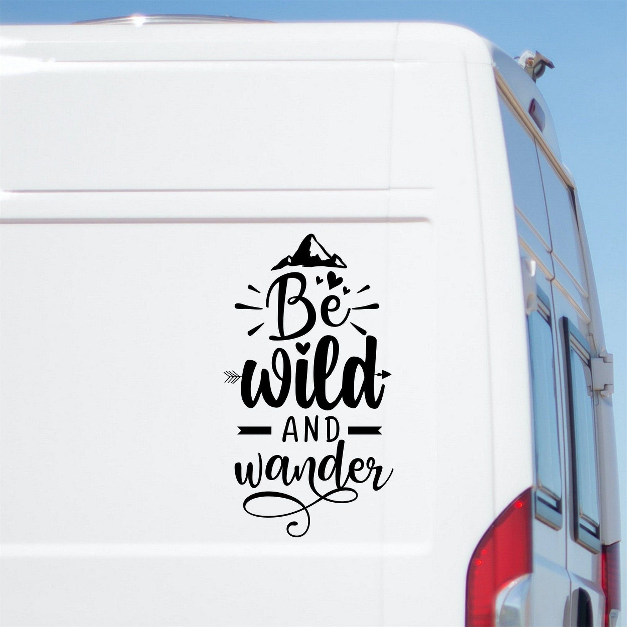 Be Wild And Wander Vinyl Decal caravan sticker image 1