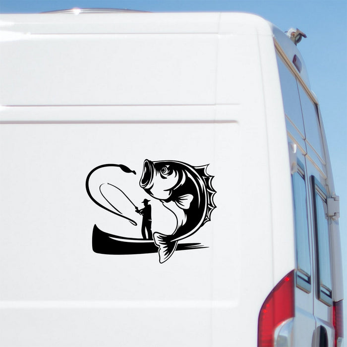 Large Fishing Vinyl Decal caravan sticker image 1