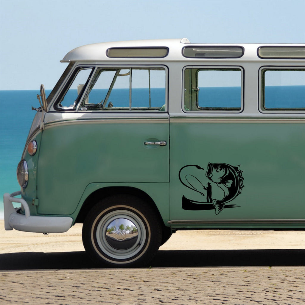 Large Fishing Vinyl Decal caravan sticker image 4