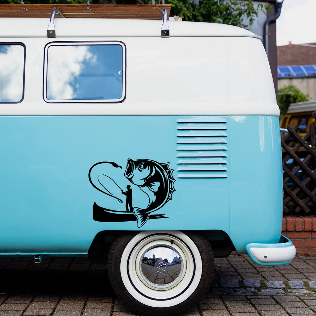 Large Fishing Vinyl Decal caravan sticker image 6
