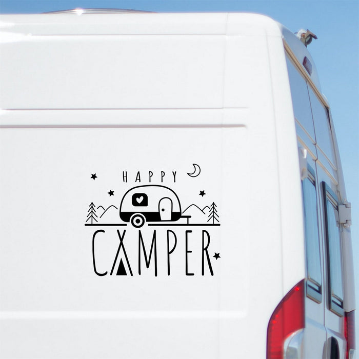 Happy Camper Sticker caravan sticker image 1