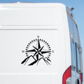Compass Mountain Vinyl Decal caravan sticker image 1