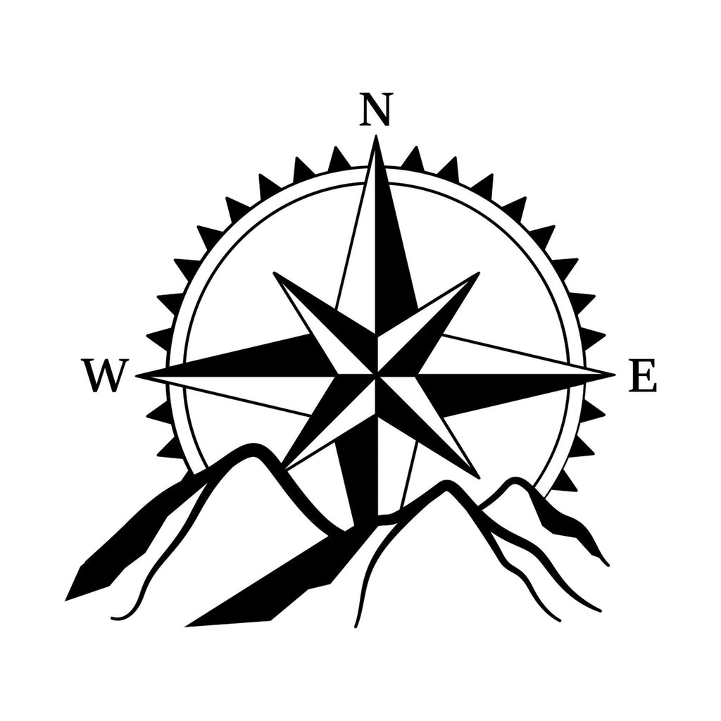 Compass Mountain Vinyl Decal caravan sticker image 2