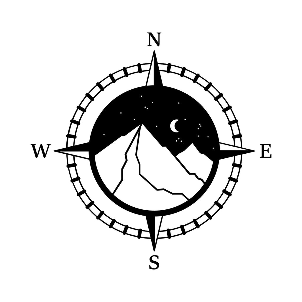 Compass Mountain Vinyl Decal caravan sticker image 2