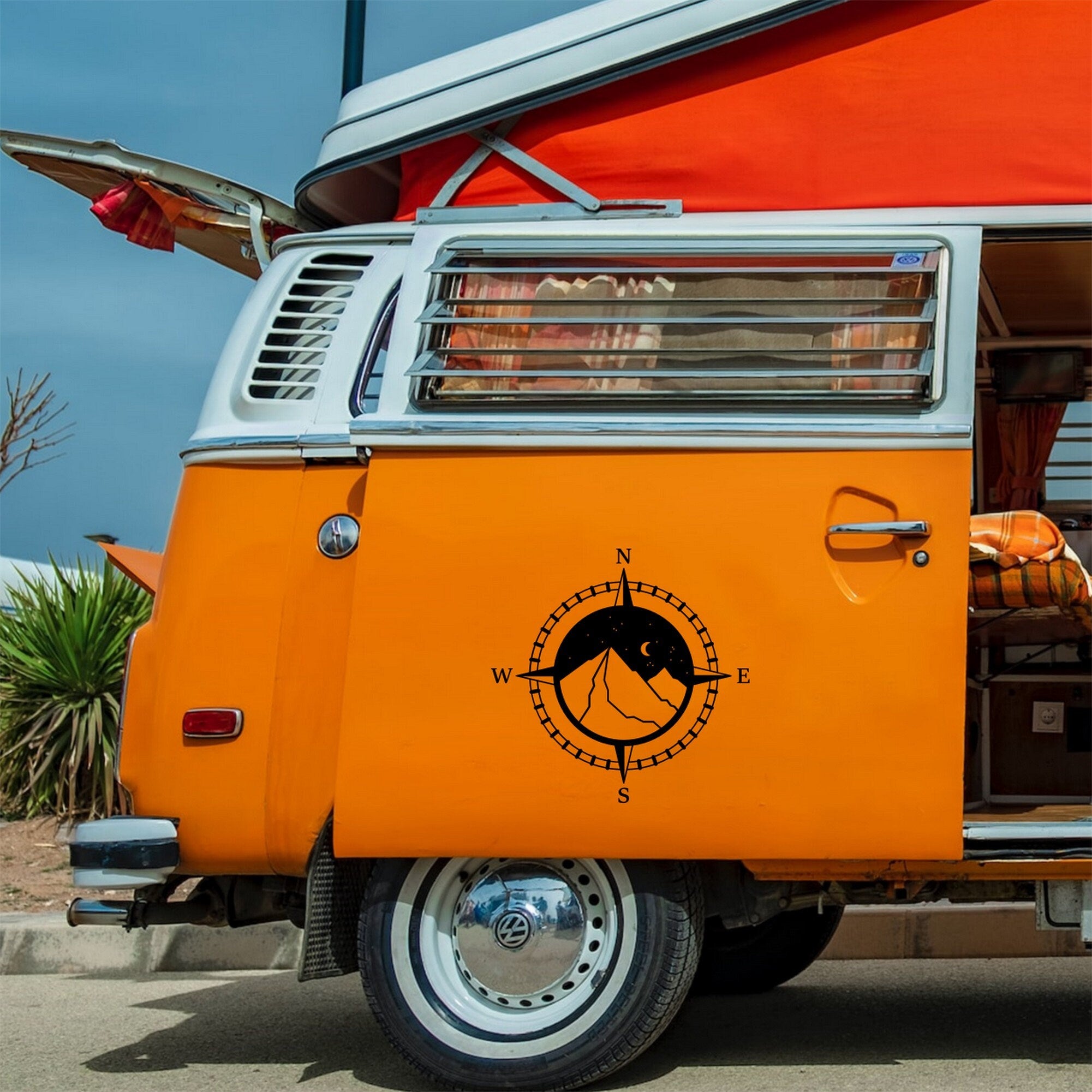 Compass Mountain Vinyl Decal caravan sticker image 3