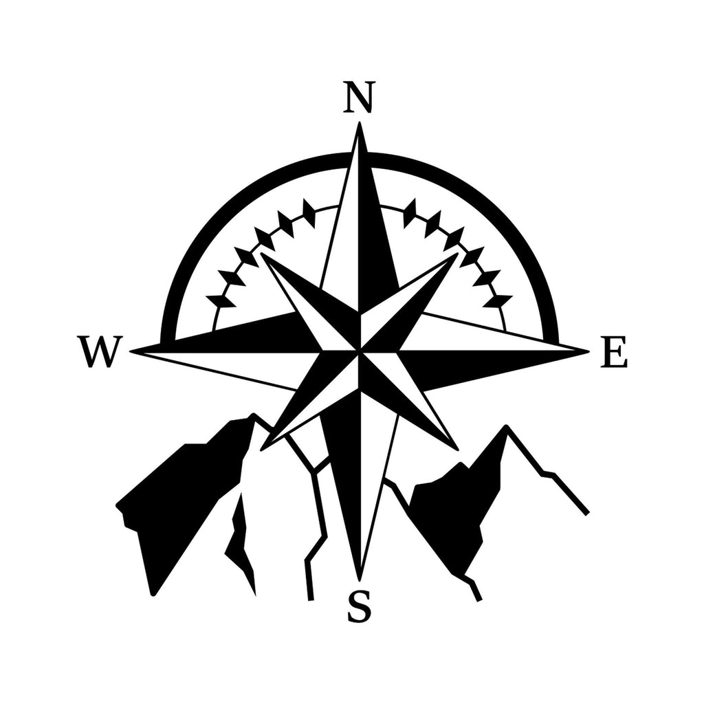 Mountain Compass Vinyl Decal caravan sticker image 2