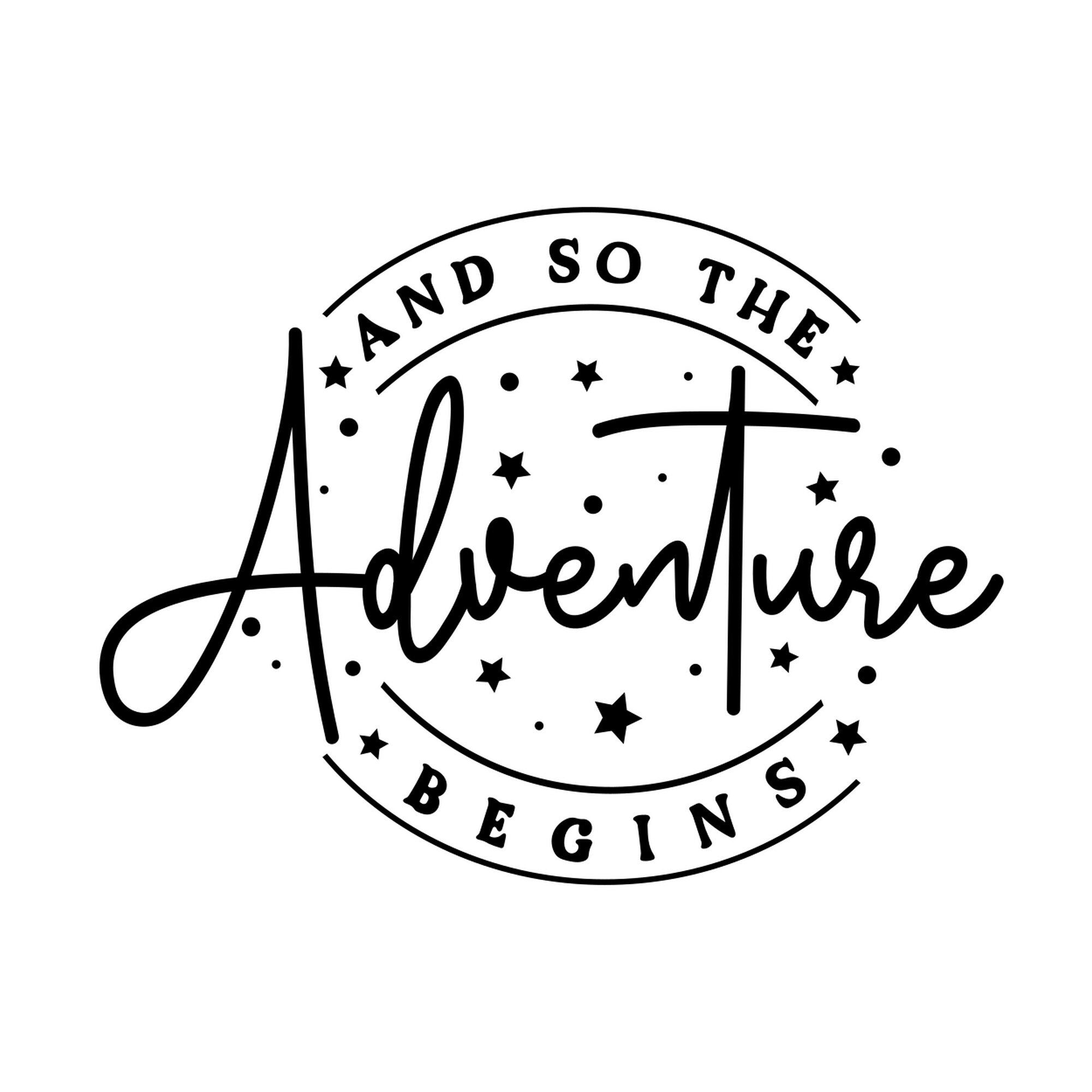 Adventure Begins Vinyl Sticker caravan sticker image 2