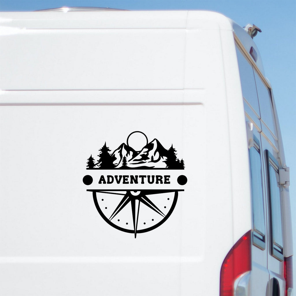 Adventure Compass Vinyl Decal caravan sticker image 1