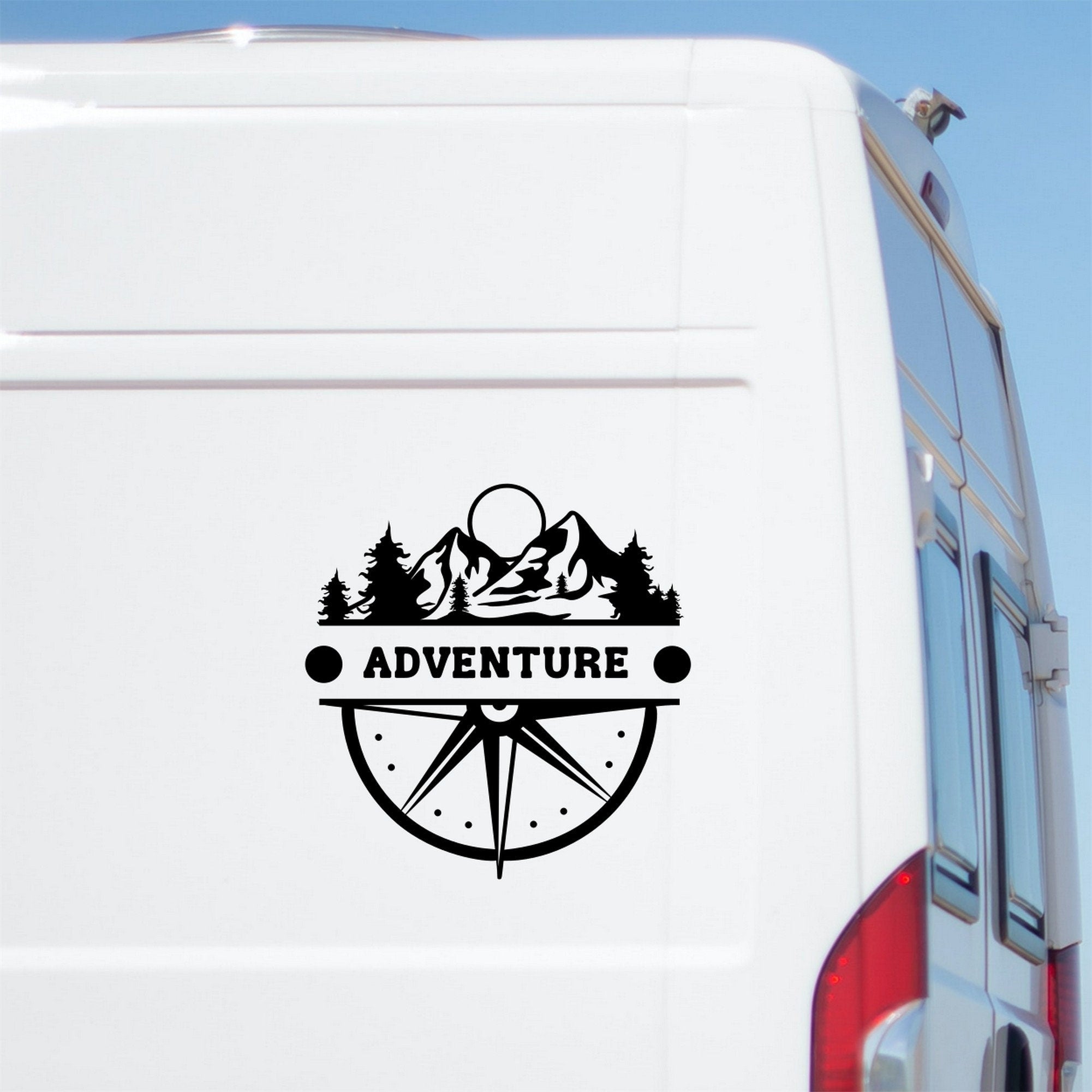 Adventure Compass Vinyl Decal caravan sticker image 1