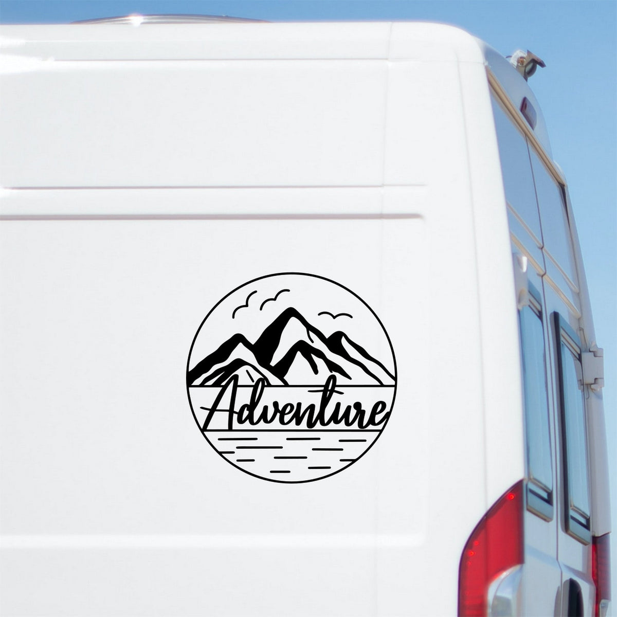 Large Adventure Mountains Sticker caravan sticker image 1