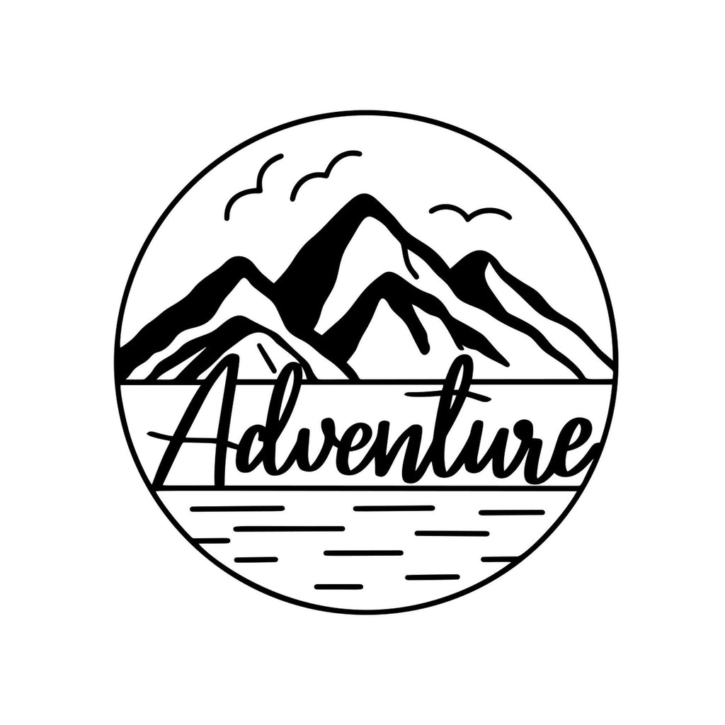 Large Adventure Mountains Sticker caravan sticker image 2